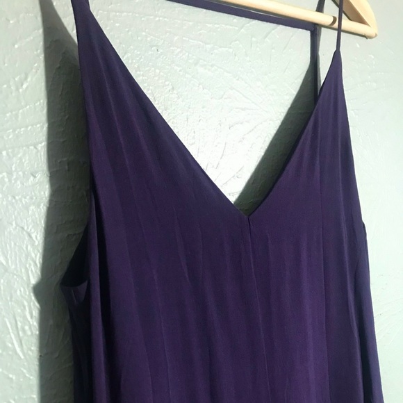 Lulus Navy Maxi Dress Deep V Back and High Slit NWOT - Picture 3 of 5